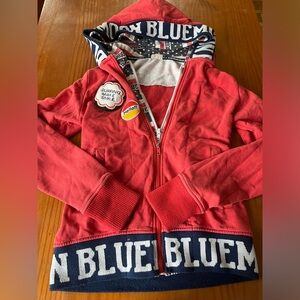 Blue moon zip up hoodie